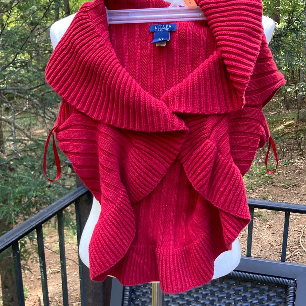 Chaps red short sleeved sweater sz. 7*